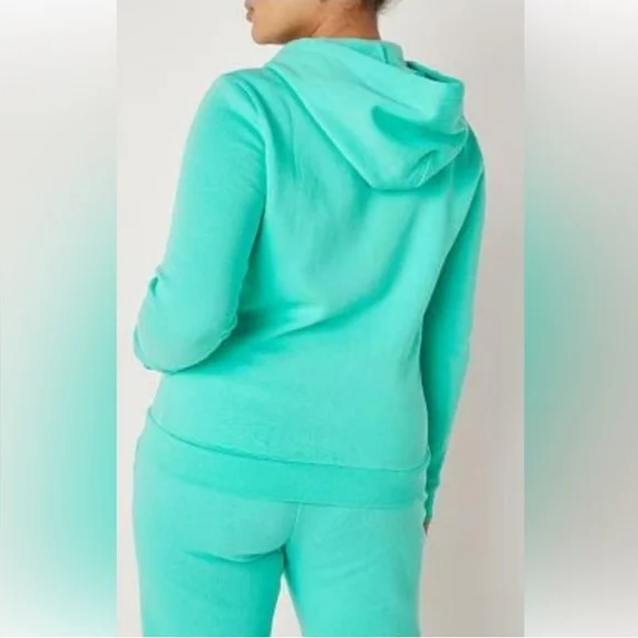 PINK VS Everyday Full Zip Up Hoodie Teal Ice Shine 😍 - Picture 2 of 5